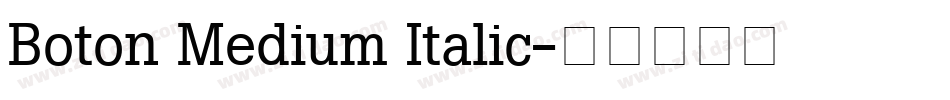 Boton Medium Italic字体转换